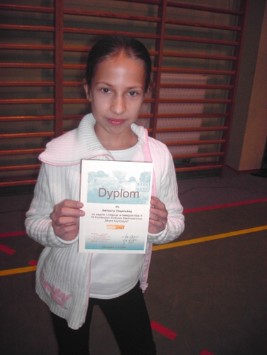 Adrianna Glapińska - I miejsce w kategorii kl. V